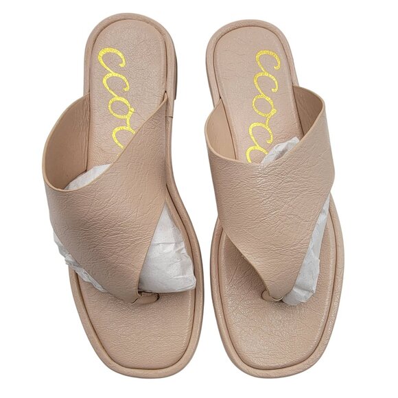 Ccocci  Thong Sandal in Blush Flat Slip On Womens Size 8 New in Box - Picture 1 of 8
